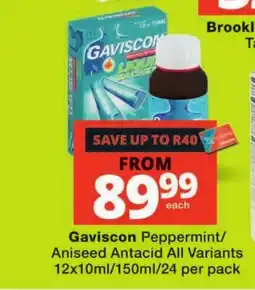 Checkers Gaviscon Peppermint/Aniseed Antacid offer