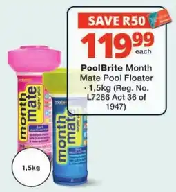 Checkers PoolBrite Month Mate Pool Floater offer