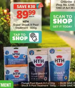 Checkers HTH Super Shock It Pool Treatment offer