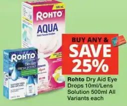 Checkers Rohto Dry Aid Eye Drops offer