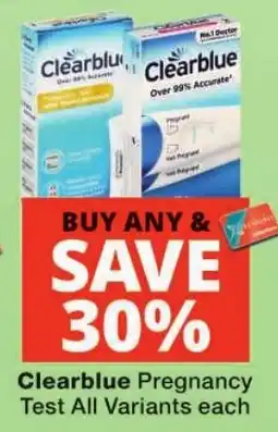 Checkers Clearblue Pregnancy Test offer