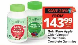 Checkers NutriPure Apple Cider Vinegar/Multivitamin Complete Gummies offer