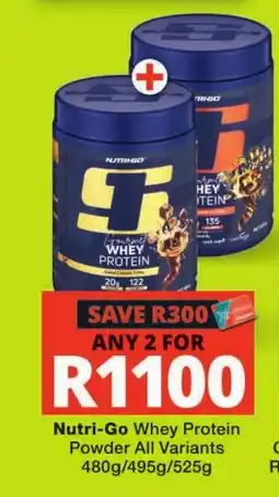 Checkers Nutri-Go Whey Protein Powder offer