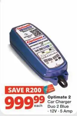 Checkers Optimate 2 Car Charger Duo 2 Blue offer