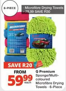 Checkers Q Premium Sponge/Multi-coloured Microfibre Drying Towels offer