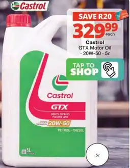 Checkers Castrol GTX Motor Oil offer