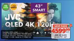 Checkers JVC 4K QLED Smart TV . 43" offer