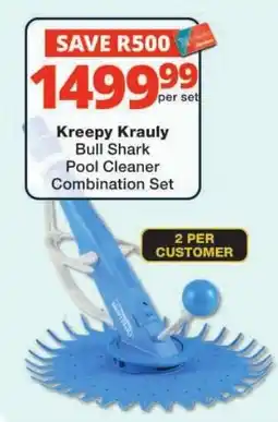 Checkers Kreepy Krauly Bull Shark Pool Cleaner Combination Set offer