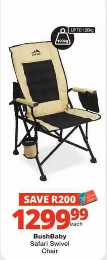 Checkers BushBaby Safari Swivel Chair offer
