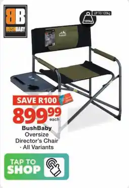 Checkers BushBaby Oversize Director's Chair offer