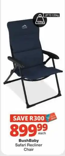 Checkers BushBaby Safari Recliner Chair offer