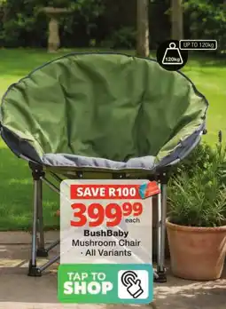Checkers BushBaby Mushroom Chair offer