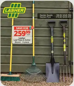 Checkers Lasher Leaf Rake & Gutter Broom offer