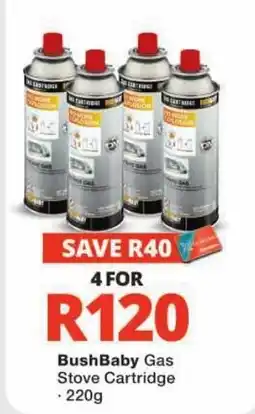 Checkers BushBaby Gas Stove Cartridge offer