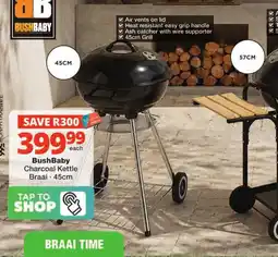 Checkers BushBaby Charcoal Kettle Braai offer