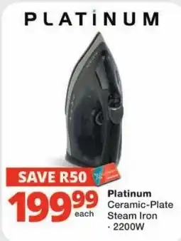 Checkers Platinum Ceramic-Plate Steam Iron offer