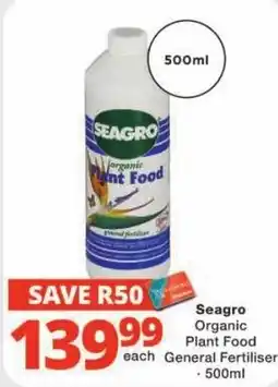Checkers Seagro Organic Plant Food offer