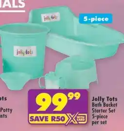 Shoprite Jolly Tots Bath Bucket Starter Set 5-piece per set offer