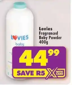 Shoprite Lovies Fragranced Baby Powder 400g offer