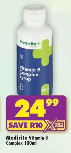 Shoprite Medirite Vitamin B Complex 100ml offer