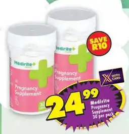 Shoprite Medirite Pregnancy Supplement 30 per pack offer