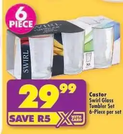 Shoprite Castor Swirl Glass Tumbler Set offer