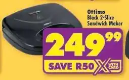 Shoprite Ottimo Black 2-Slice Sandwich Maker offer