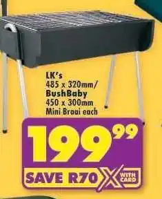 Shoprite LK's/BushBaby Mini Braai offer