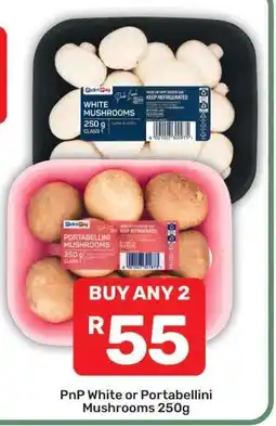 Pick n Pay PnP White or Portabellini Mushrooms 250g offer