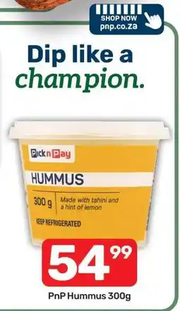 Pick n Pay PnP Hummus 300g offer