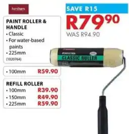 Chamberlain hanham PAINT ROLLER & HANDLE offer