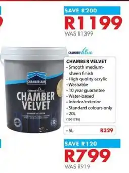 Chamberlain Chamber Velvet offer