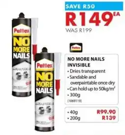 Chamberlain Pattex NO MORE NAILS INVISIBLE offer