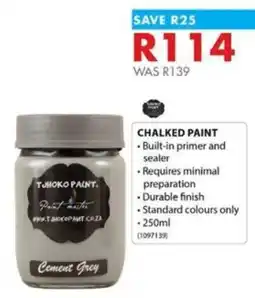 Chamberlain TJHOKO PAINT Chalked Paint Cement Grey offer
