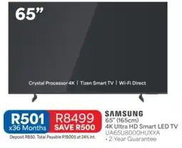 OK Furniture SAMSUNG 65" (165cm) 4K Ultra HD Smart LED TV UA65U8000HUXXA offer