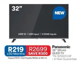 OK Furniture Panasonic 32" QLED TV offer