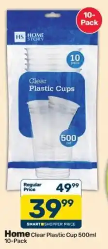 Pick n Pay Home Clear Plastic Cup 500ml offer