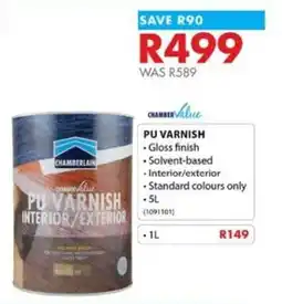 Chamberlain Chamberlain PU Varnish Interior/Exterior offer