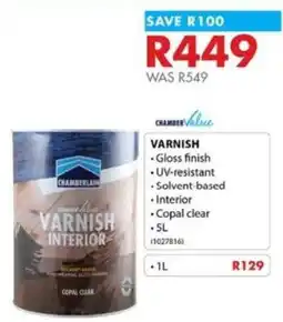 Chamberlain Chamberlain Varnish Interior offer