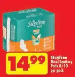 Shoprite Stayfree Maxi Sanitary Pads offer