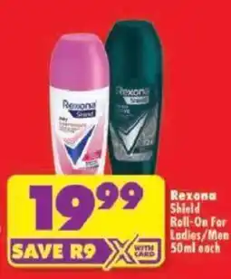 Shoprite Rexona Shield Roll-On offer