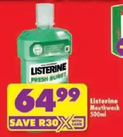 Shoprite Listerine Mouthwash offer