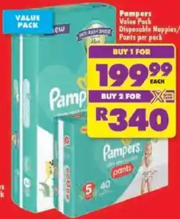 Shoprite Pampers Disposable Nappies/Pants offer
