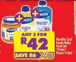 Shoprite Purity 2nd Foods Baby Food Jar offer