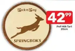 Pick n Pay PnP Milk Tart offer