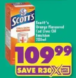 Shoprite Scott's Orange Flavoured Cod Liver Oil Emulsion offer