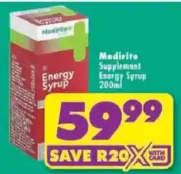 Shoprite Medirite Energy Syrup offer