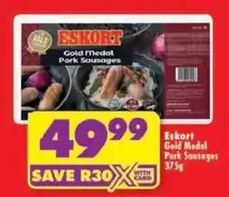 Shoprite Eskort Gold Medal Pork Sausages offer