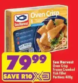 Shoprite Sea Harvest Oven Crisp Frozen Crumbed Fish Fillet Portions offer