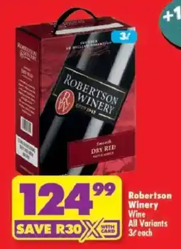 Shoprite Robertson Winery Wine offer